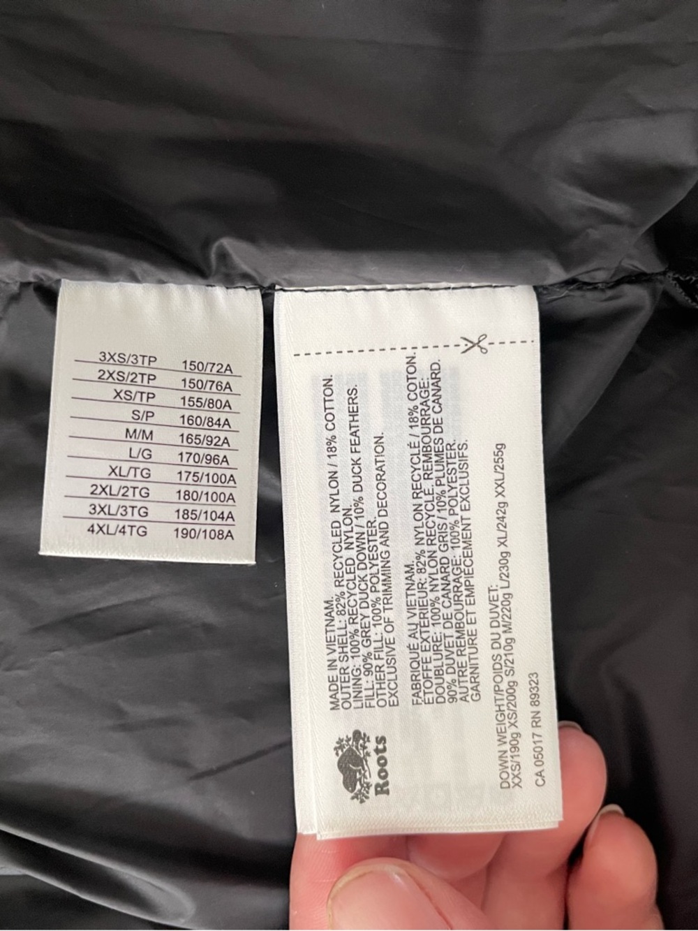 Roots Black Quilted Duck down Puffer Vest - Picture 2 of 6